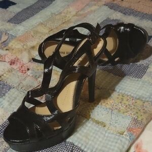 Black Strappy High Heels Giannibini